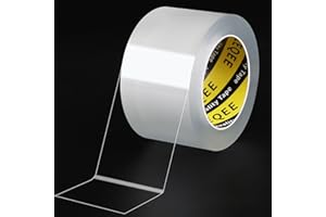 MILEQEE Weather Stripping Clear, 2in x 9.84FT, Window Seal Weather Strips for Winter, Garage/Screen/Storm/Commercial Window Frame Door Seals, Block Air Strong Adhesive Insulation, 0.5mm Thick…