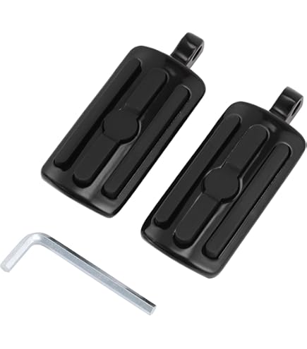 TCMT Chrome Rubber Inlay StreamLiner Foot Pegs Motorcycle Footpeg - View #13