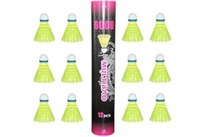 Multibao 12PCS Nylon Badminton Shuttlecocks Durable Windproof & High-Speed 77-79 For Indoor Outdoor Sports Activities Game Practice