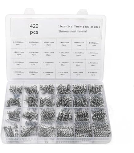 10er Set Edelstahl-Federn - 0,8mm Drahtstärke Für Werkstatt & Industrie