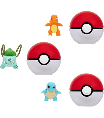 Pokémon Clip 'N' Go Pokéball - Offizielles Set Mit Karnimani & Tauchball, Bewegliche 5 Cm Figur
