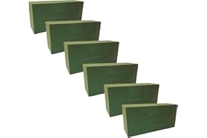 Seat Flor SRL® Spugna per Fiori freschi, Schiuma per Fiori freschi, mattonelle di Spugna Conf. da 6 Pezzi