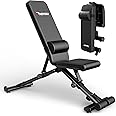 PASYOU Adjustable Weight Bench, Full Body Workout Strength Training Bench Press Foldable Incline Decline Bench Sit Up Exercise Equipment for Home Gym PA300/PA400/PA500