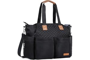 Lekebaby Bolso Carro Bebe Bolsa Carrito Bebés Cambiador Bolsos de Viaje Grande de Almacenamiento Para Pañales materna Messenger con Ganchos y Correa Universal