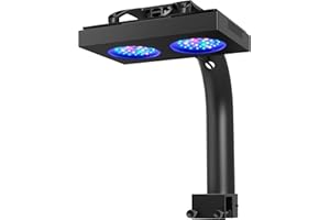 NICREW HyperReef 150 Gen 2 Illuminazione LED per acquario marino da 150W ideale per coralli SPS/LPS e pesci d'acqua salata con spettro potenziato blu viola lente e 5 canali programmabili