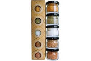 GLOSA MARINA - Sal Marina 5er Gourmet Salze Set No.3 - Meersalz aus Mallorca als ideales Gewürze Geschenkset Salzset (5x25g)