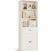 Bibliothèque D'Angle 5 Niveaux Coleshome - Étagère En L Blanche 72.8 X 65.3 X 145.5 Cm - Rangement Salon Bureau