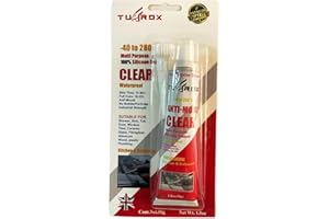 TUFROX Clear Silicone Sealant Tube 50g – Flexible Waterproof Bathroom & Kitchen Shower Sealer for Edging, Gap Filling, Crack Repair & DIY Projects