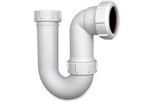 CranPlas | P Trap 32MM | Sink Waste Trap | Kitchen Sink Waste Trap | Universal Sink Pipe Fittings | Easy Installation | Durable Polypropylene | Leak-Proof Design | Fits Plastic, Copper, Lead Pipes
