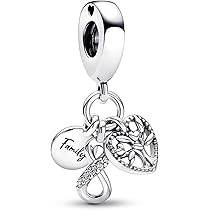 SURALIN 1PCS Charms Anhänger Herz-Mama-Charm Armband Halskette DIY Schmuck,für Europäische Armbänder Halskette,Mother's Day Schmuck Geschenk