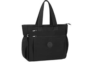 WACCET Sac a Main Femme, Grande Capacité Sacs Bandoulière Femme en Nylon Imperméable avec Multi-Poches Sac Cabas Femme Léger Sac Fourre Tout Tote Bag pour Voyages, Travail, École