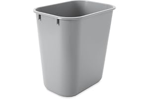 Rubbermaid Commercial Products FG295500GRAY - Papelera rectangular con tapa basculante, capacidad de 12.9 l, gris