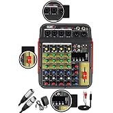 Midex MDX-04FXU Ses Mikseri St&uuml;dyo Kayıt İ&ccedil;in 5 Kanal Ses Kartlı +48V Phantomlu Kayıt Mikseri