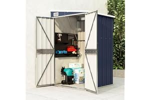 Emmtore Cobertizo de jardín de Pared Acero galvanizado 118x100x178 cm