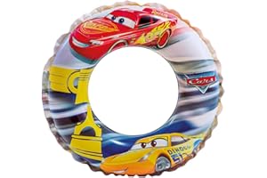 Intex 58260NP - Salvagente Gonfiabile Mare Cars, Vinile, Multicolore, 51 cm