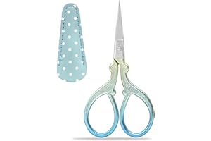 COSYSPARKS Tijeras de Costura y Bordado PequeñAs - Mini Tijeras de Acero Inoxidable Afilado Con Cubierta Protectora de PU (1 Paquete)