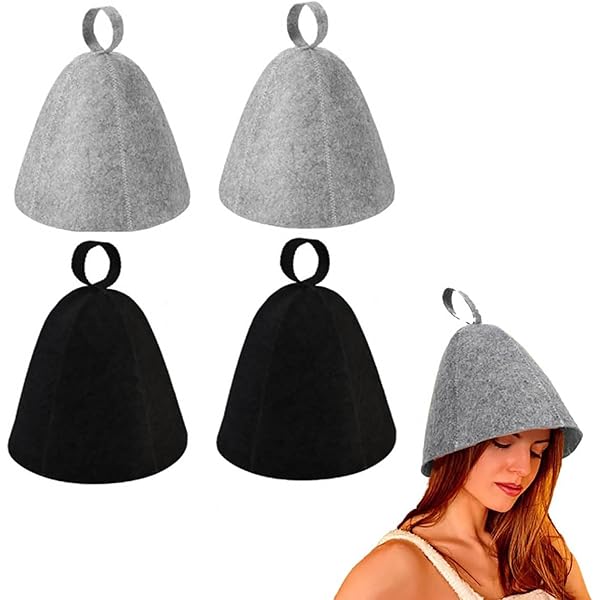 2pcs Sauna Hat - Felt Cap For Banya Bath House Steam Room - View #7