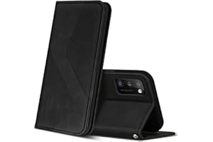 ZONNAVI Etui z Klapką do Samsung Galaxy A41, Portfel z Skóra PU z Gniazda na karty i Podpórka, Ochrona Przed Wstrząsami Flip Etui do Samsung A41 (Czarny)