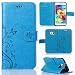 Produktbild numerva Handytasche kompatibel mit Samsung Galaxy J3 Hülle Motiv TPU Innen Case Handyhülle Blau