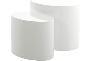 AC Design Furniture stolik kawowy Rico, szer.: 33 x gł. 48 x wys.: 40 cm, MDF, biały