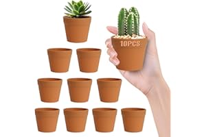 HIGA-JKL 10 Stück Plastik Pflanzentöpfe 7CM Mini Bruchsichere Plastik Töpfe Verdickte Blumentöpfe Kunststoff Mini Blumentopf Weiß Anti Keramik Sukkulenten Töpfe - Keramikfarbe Keine Ablauflöcher