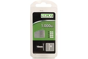 SALKI | Clous BRAD n°8 | Pack de 1000 Unités | Fabriqués pour Cloueuse Manuelle de 30mm de Longueur