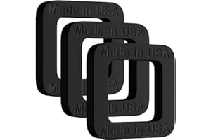 Suspension Dudes 3 Pack 2-inch Hitch Receiver Silencer Pad Reduces Rattle and Noise, Provides Cushion Between Hitch Receiver and Tow Hitches, Made in USA (3-Pack Black)