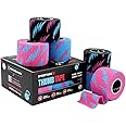 SPORTTAPE 6 Rolls Weightlifting Thumb Tape | Gym Tape with Sweatproof Adhesive | Easy Tear, Increases Bar Grip | Thumb Tape for Hook Grip, OLY Lifting, Finger Protection - 3.8cm x 4.5m