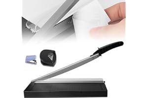 LEKEFETO Cortador de palanca A4 A3 de 30 cm, acero inoxidable, con redondeador de esquinas R4 y máquina de troquelado, para 8 hojas de capacidad de corte, para cortar papel, papel fotográfico, cartón de