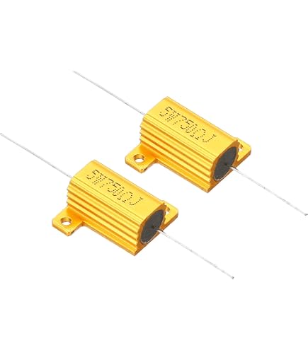 Componente Elettronico Alta Potenza Resistenza Potenza 4 Ohm 50W In Cassa Alluminio - Tolleranza 0.5%, Colore Oro, Per Amplificatori E Circuiti Resistenza 4 Ohm Alluminio