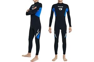Owntop 2.5mm Girls Boys Wetsuit – Kids Neoprene Full Body Wetsuit, Back Zip Thermal Diving Suit for Junior Teen Youth Watersports