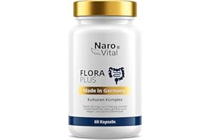 ‎NAROVITAL Darmkur* Probio Kulturen Komplex Hochdosiert - Mit Lactobacillus & Bifidobakterien - 23 Bakterienstämme ohne Inulin, 600 Mrd. KbE je Dose | 60 magensaftresistente Kapseln - Ohne künstliche Probiotika