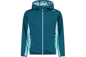 CMP Unisex Kinder Leichte Softshelljacke für Kinder mit Fester Kapuze Jacke Kokon-Mantel