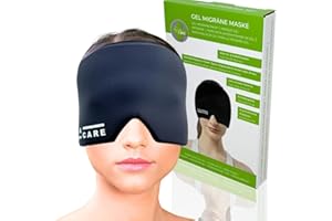 LisaCare Maschera di emicrania – Maschera di raffreddamento emicrania – Migraine Relief Cap – Maschera di mal di testa – Emicrania freddo maschera ergonomica, delicata e inodore (taglia unica)