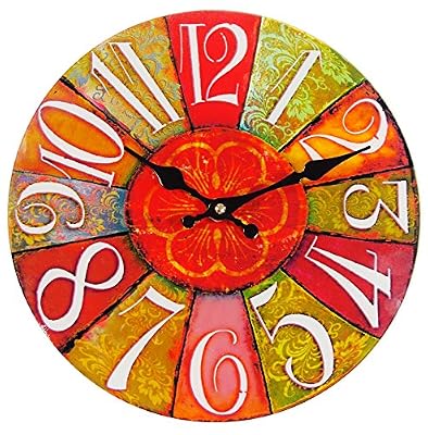 Perla pd Horloge Verre Horloge murale à quartz design rétro design vintage Color env. Ø 30 cm