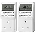 HBN 7 Day Digital Timer with Countdown Setting,Heavy Duty Electrical Socket Plug,20 ON/Off Weekly Settings for Lamp Light,24 Hours Programmable Outlet Timer for Christmas Light(13A,3120W)
