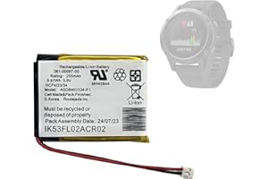 HIGHAKKU Batteria di ricambio 361-00097-00 ASDB402334-P1 compatibile con Gar-min Fenix 5 / Fenix 5X Smartwatch Watch