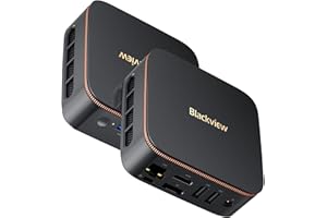 ‎BLACKVIEW Blackview MP20 Mini PC Intel Twin Lake N150 W-11 Pro 3,6 GHz, 8GB RAM 256GB SSD M.2 Mini Desktop Computer 4K 60Hz Dual Display, WiFi 6+BT 5.2, HDMI/DP/USB 3.0/RJ45 Micro PC für Zuhause Büro Heimkino