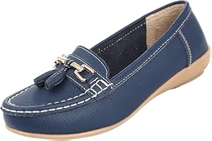 Jo & Joe Ladies Leather Moccasins Loafer Plimsole Pumps Womens Tassel Flat Shoes