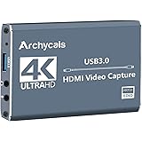 Archycals Game Capture Card, 4K HDMI to USB 3.0 Game Capture Card, HD 1080P Video Capture Card for Live Streaming/Video Recor