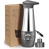 Wasserkocher FüR Auto 12v, mit Temperaturregelung FüR Reise Camping, Edelstahl-Innenseite, schnelles Kochen, automatische Abs