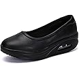 Touchmosees Platform Nurse Sneakers Orthopedic Diabetic Walking Wedge Sneaker Toning Rocker Shoes Black 2989 39