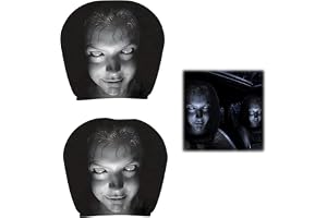 2 st Horror Ghost Face huvudstödsskydd dubbelsidig tryckt | Spöke ansiktshuvudskydd, spöke ansikte huvudskydd, tvättbar, univ