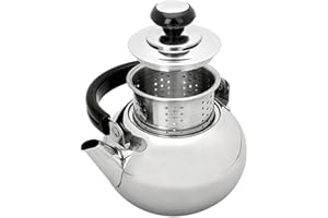 IBILI Teiera Pava con filtro Prisma, 1,3 litri, acciaio inox 18/10, adatta per induzione