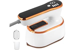 AUAUY Ångstrykjärn, 1 000 W reseånggenator, vikbar kompakt bärbart resejärn, handstrykningsmaskin, torrstrykning ånga, litet