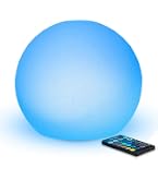 Mr.Go Lampe Boule Tornado RGB – Lumière Ambiance 16 Couleurs, Télécommande, Rechargeable