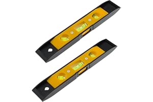 XIHXWL 2 Pack Spirit Level Tool – 9 Inch Torpedo Levels with Magnetic Base, Horizontal Vertical 45° Vials – Precision Level Tool for DIY, Construction, Carpentry, and Home Use