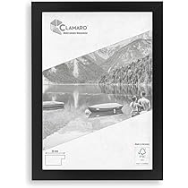 Hekla Portafoto In MDF Nero 40x50 Cm - Con Vetro Acrilico, Facile Da Pulire, Design Moderno - Foto 4