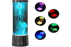 Gmypic Jellyfish Lamp with 17 Colours Changing 4 Lighting Modes Remote Control, Fantasy LED Jellyfish Aquarium Lamp, Mood Relax Light for Kids Adults Sensory, Home Office Decoration Christmas