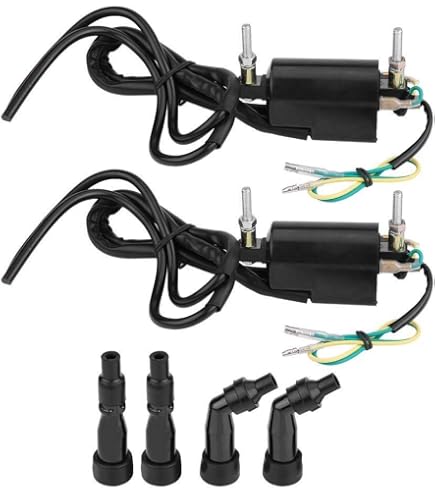 Ignition Coil For Yamaha Virago 700 XV700 1984‑1987 - Caltric Replacement, Black, Shorter Style